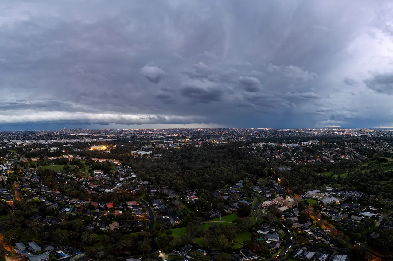 Aerial View of Macleod in Melbourne Australia