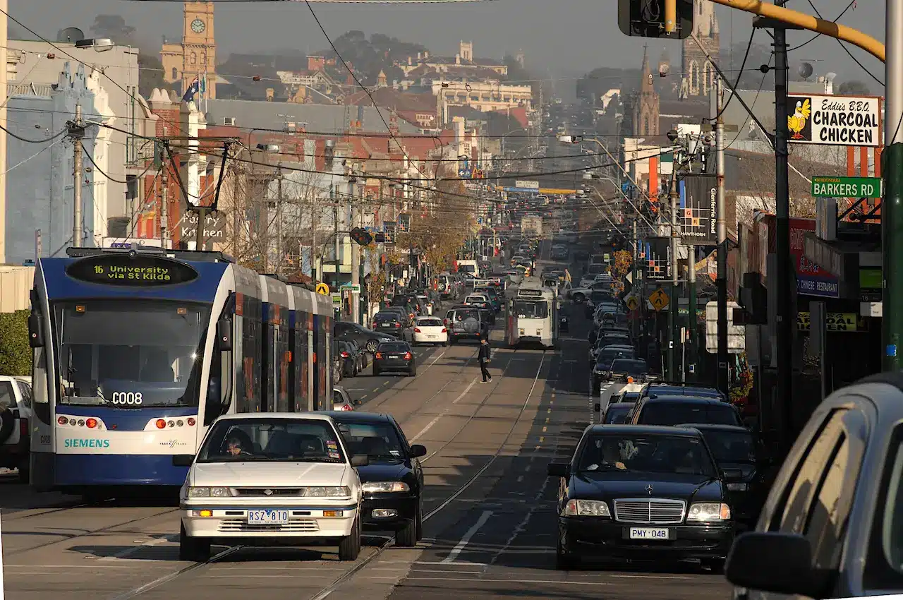 Glenferrie Road Traffic in the Suburb of Hawthorn