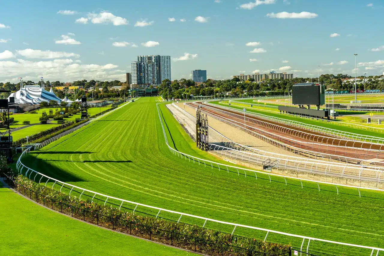 Grass Covered Race Track at the Flemington