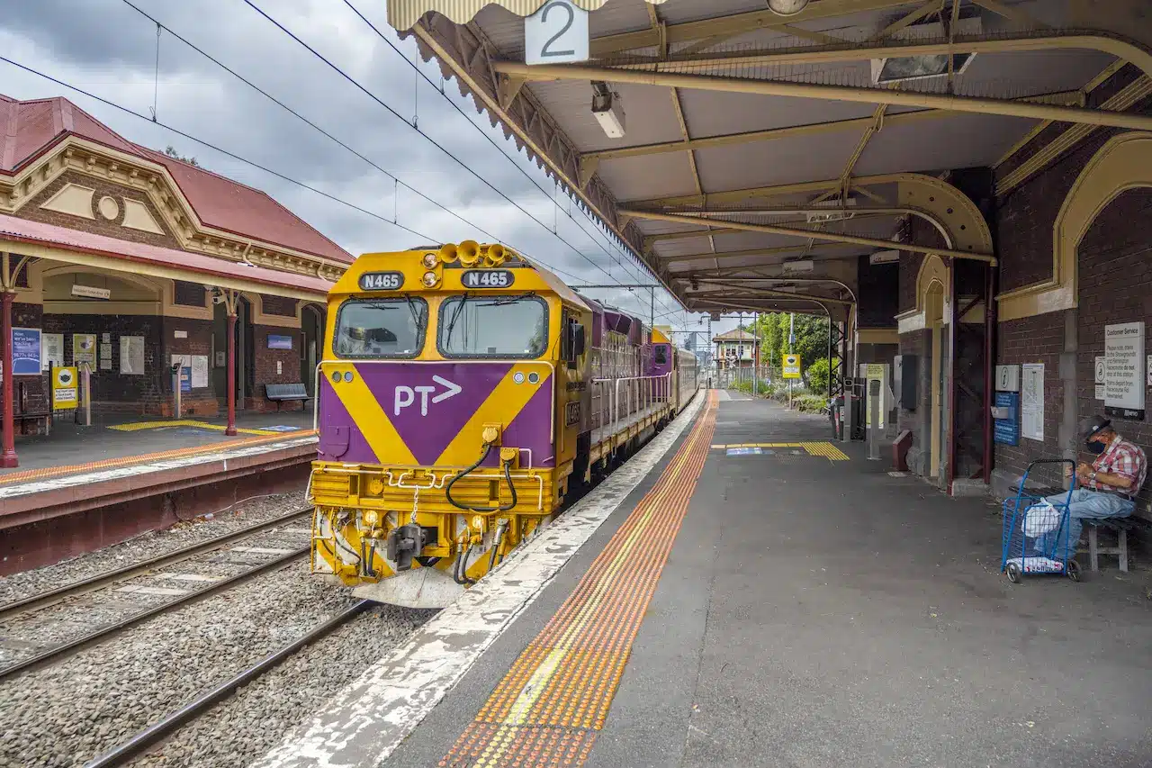 Kensington Station Crossing in Melbourne