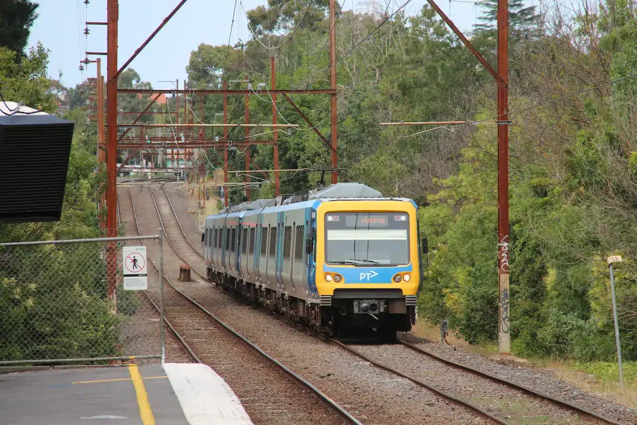 Melbourne Metro Train Coming to Eaglemont Stop