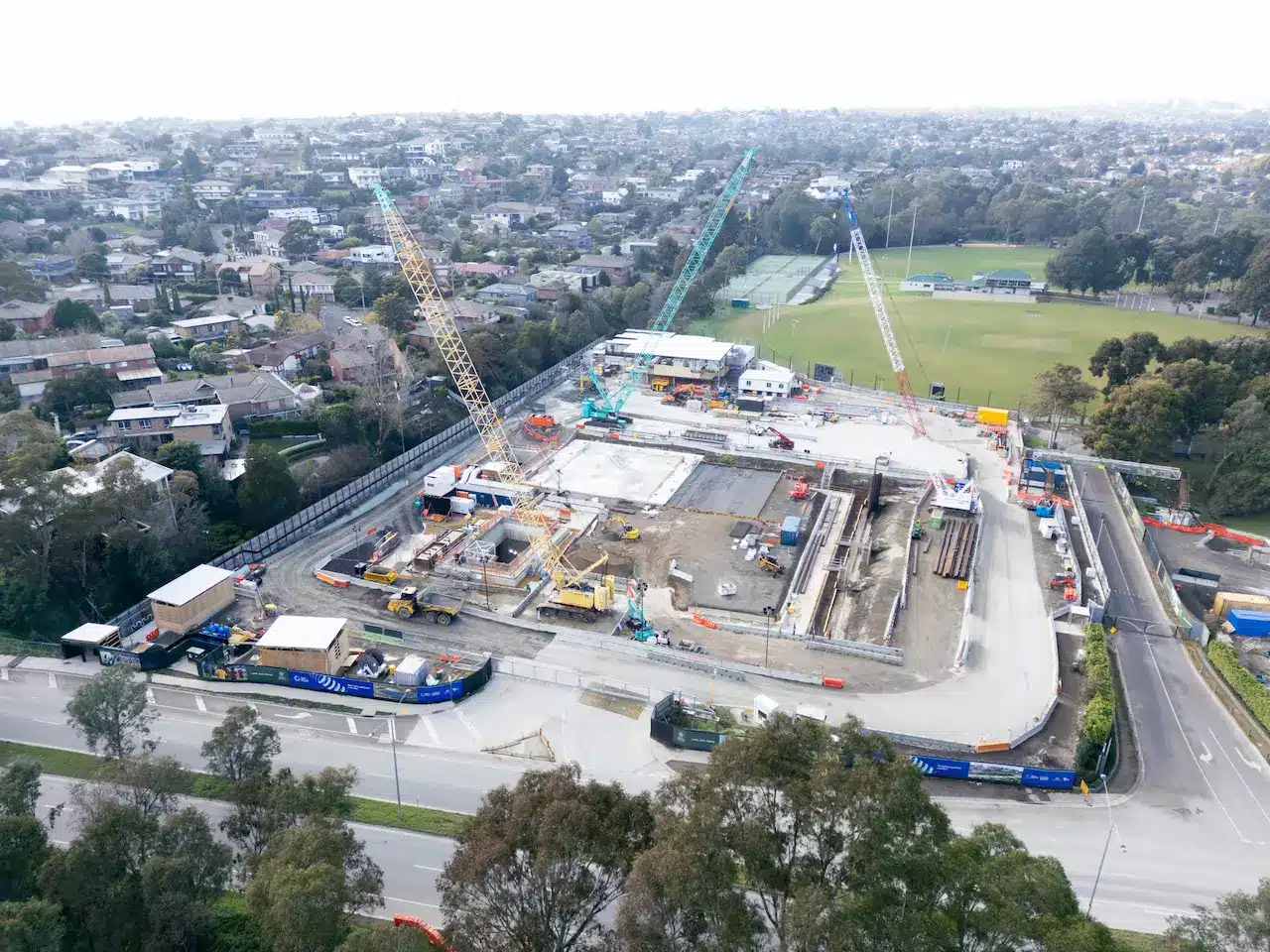 North East Link Under Construction in Bulleen