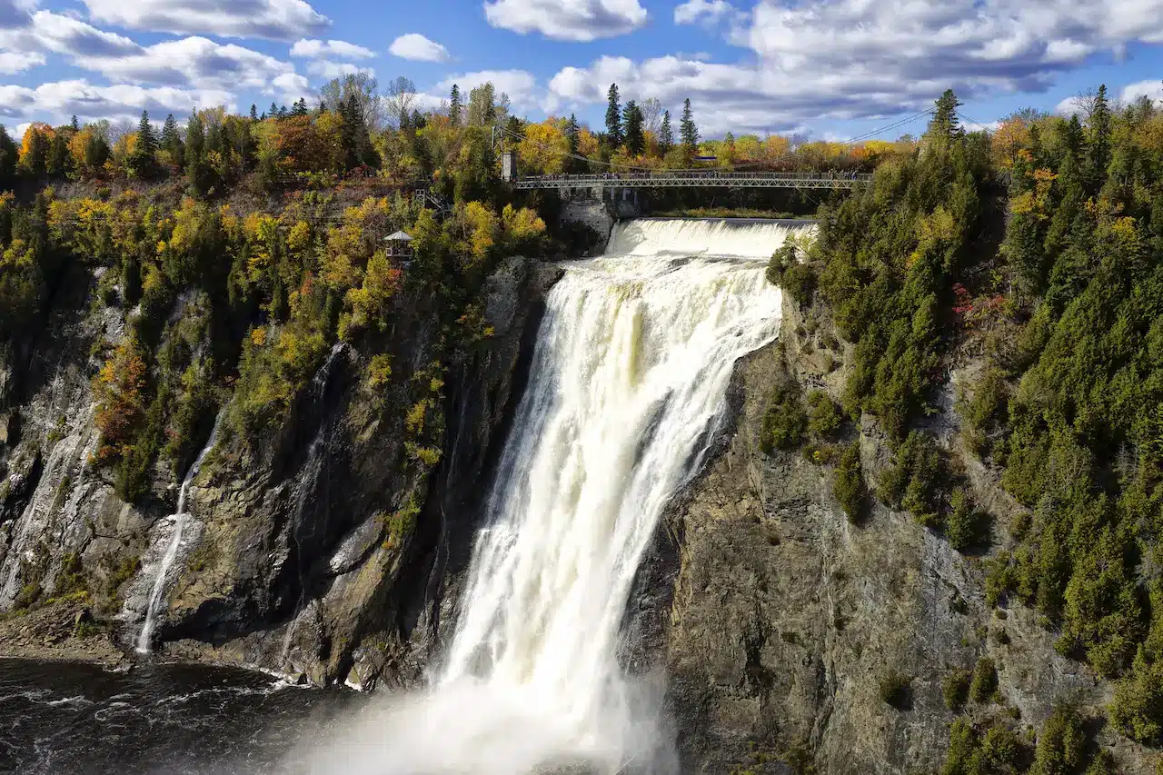 The Montmorency Falls on a Cloudy Day