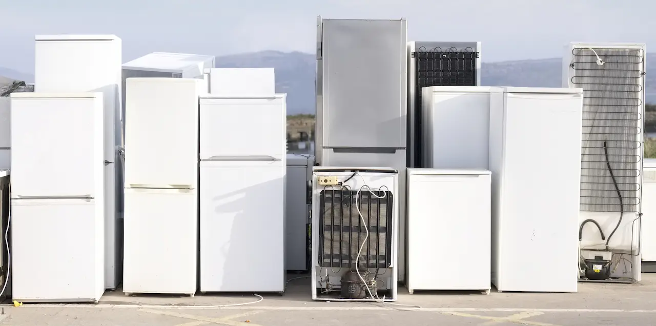 A Used Refrigerator and Freezer 